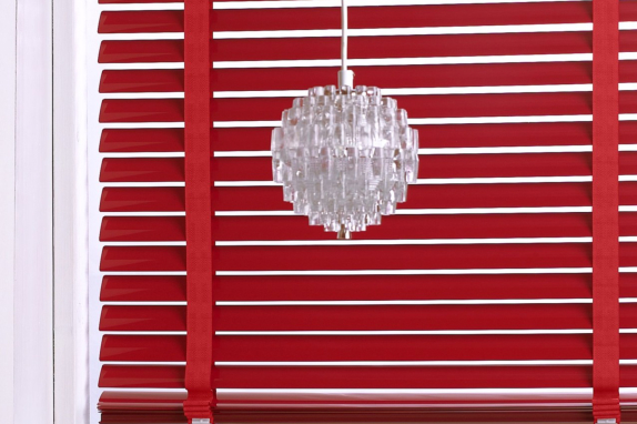 Red Venetian Blind